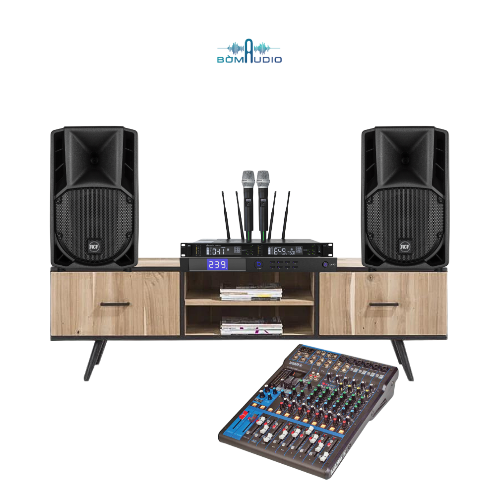 Combo Loa Karaoke RCF ART 712-A MK4 + Micro Karaoke DBACOUSTIC DB750 + Quản Lý Nguồn DBACOUSTIC LX-P3 + Bàn Mixer YAMAHA MG12XU - Combo karaoke B263D