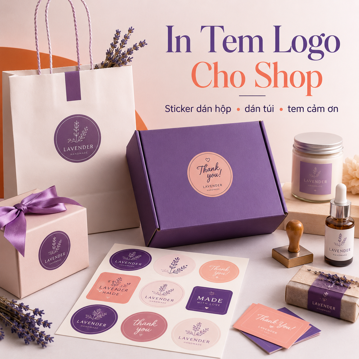 In Tem Logo, Sticker Logo Cho Shop Đẹp Sắc Nét