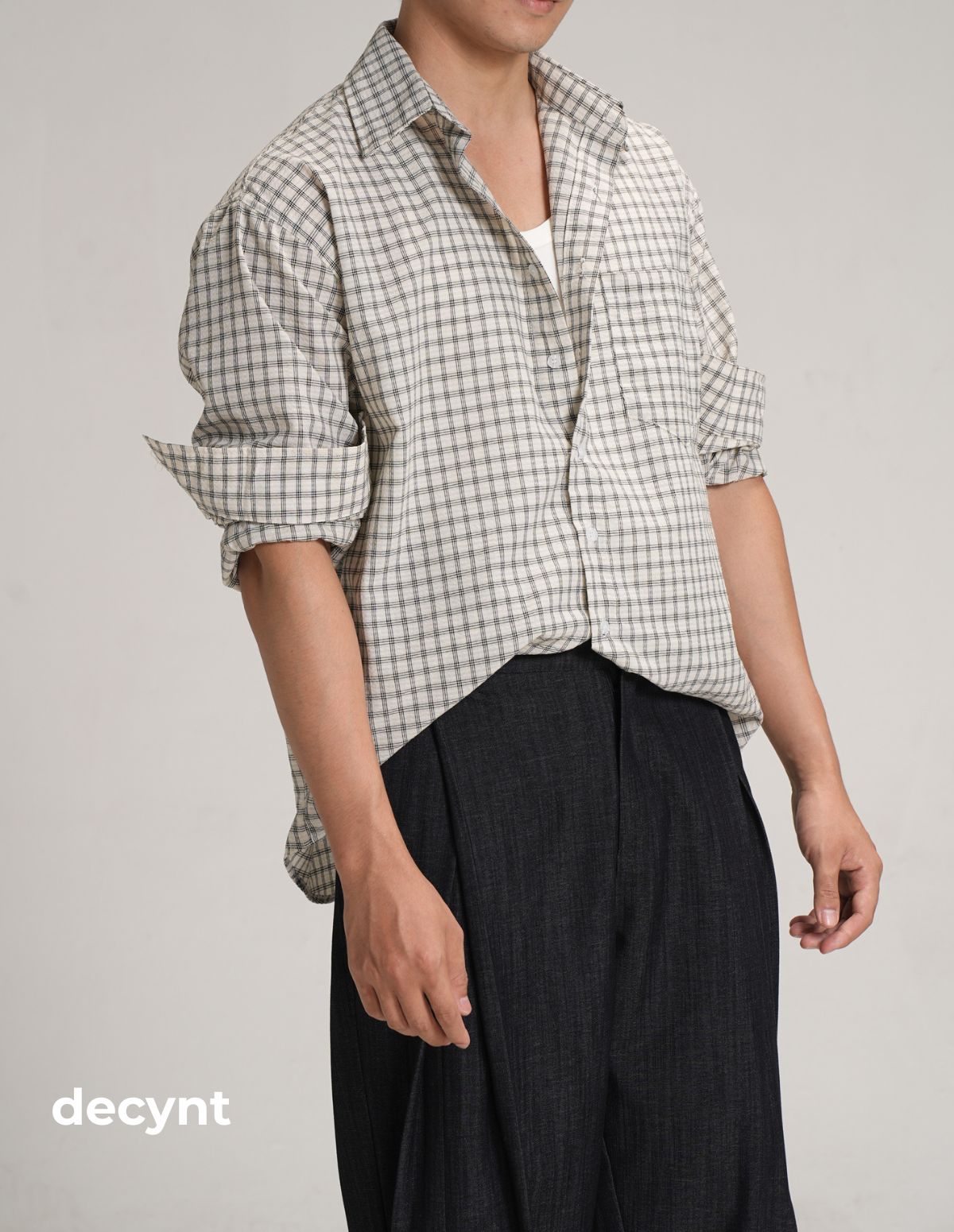 decynt Shirt 02 - Áo sơ mi caro dài tay chất liệu xốp_thumbnail_8