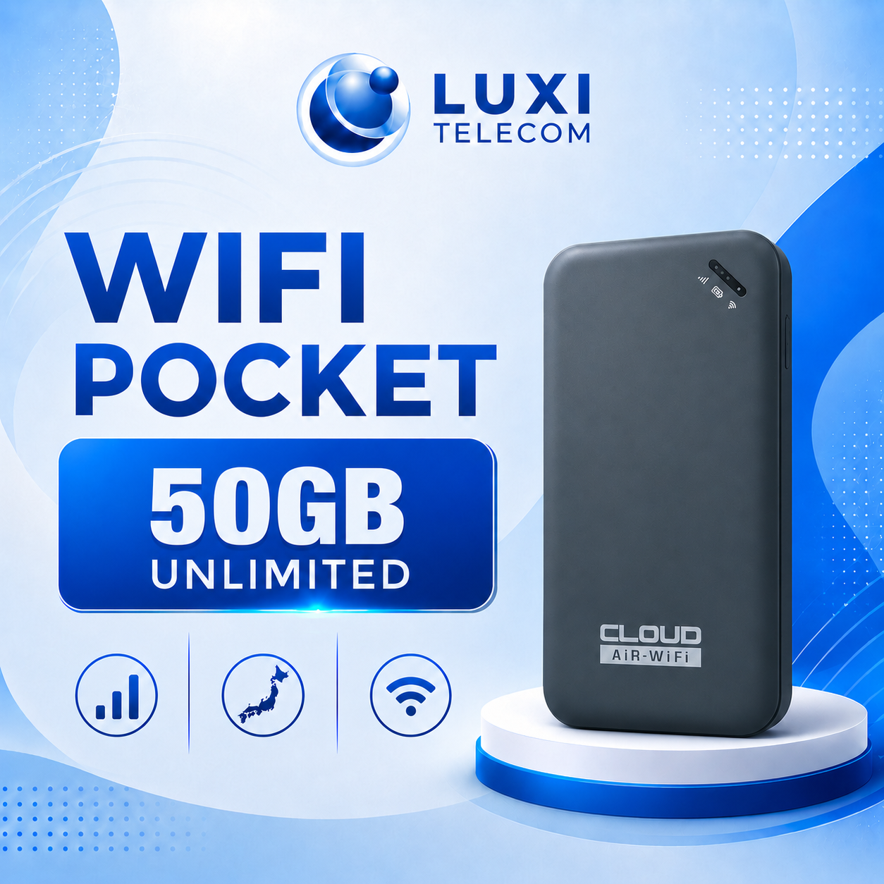 Phát Wifi SoftBank 50GB
