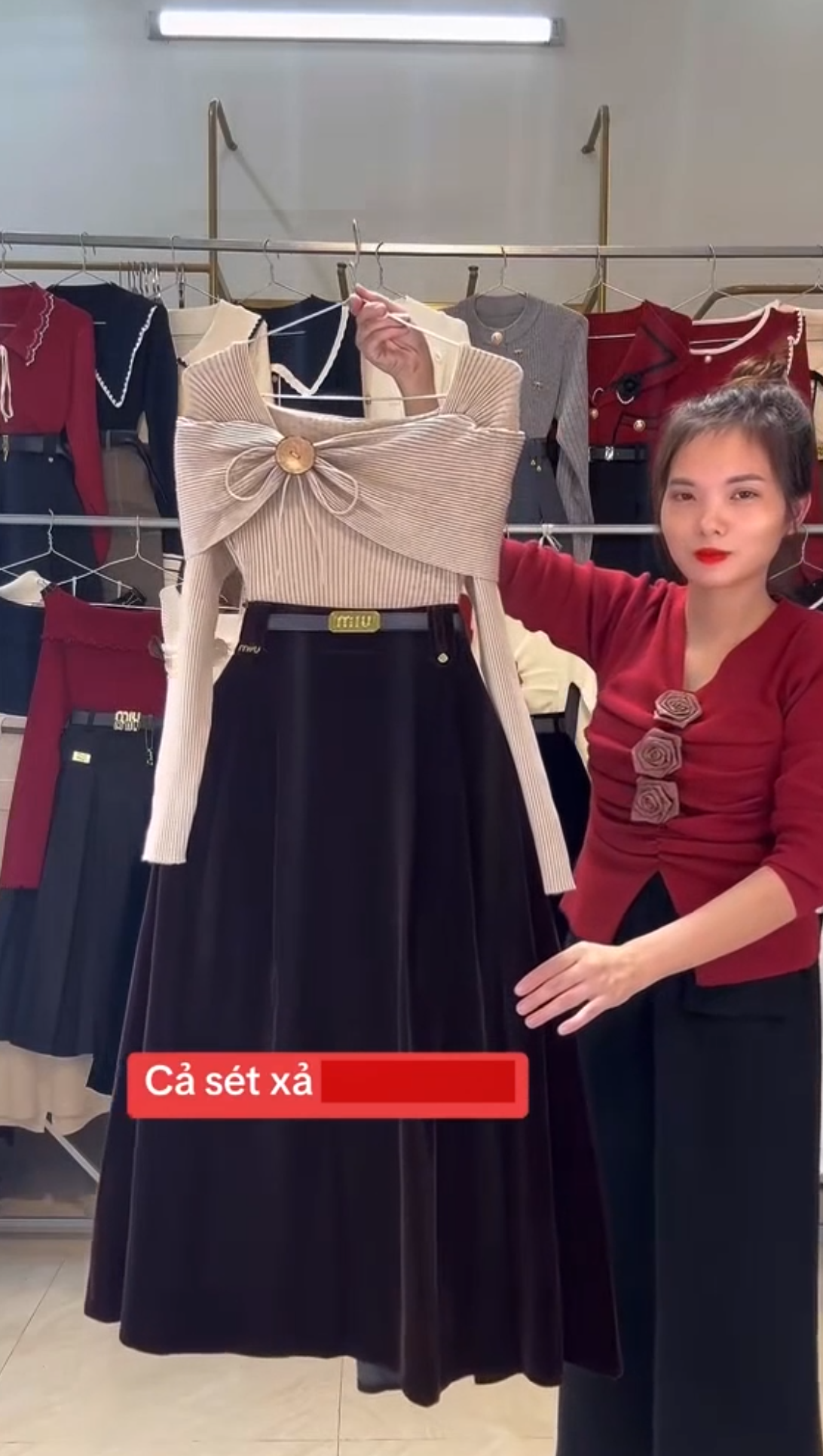 Áo kiểu len tăm