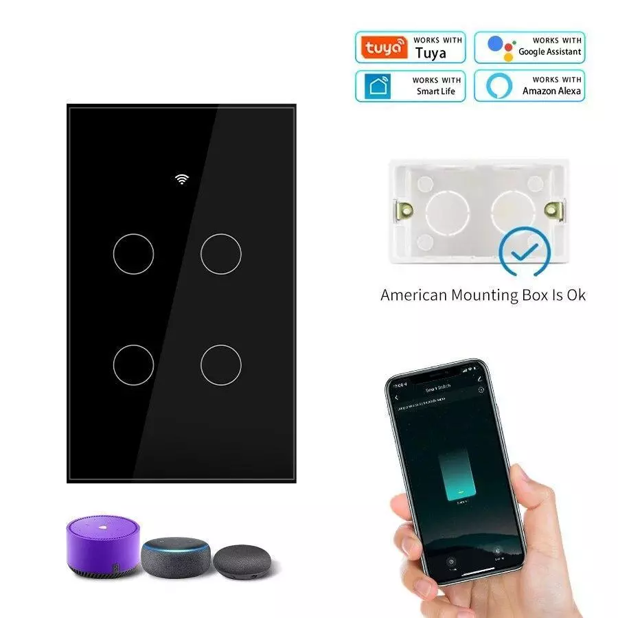 Công Tắc Cảm Ứng Thông Minh WiFi RF433 – Điều Khiển Giọng Nói, Không Cần Dây Nguồn_thumbnail_7