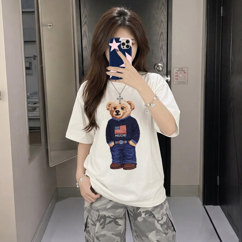 Áo thun boxy nam nữ Teddy đứng form Miucho 3460_thumbnail_4