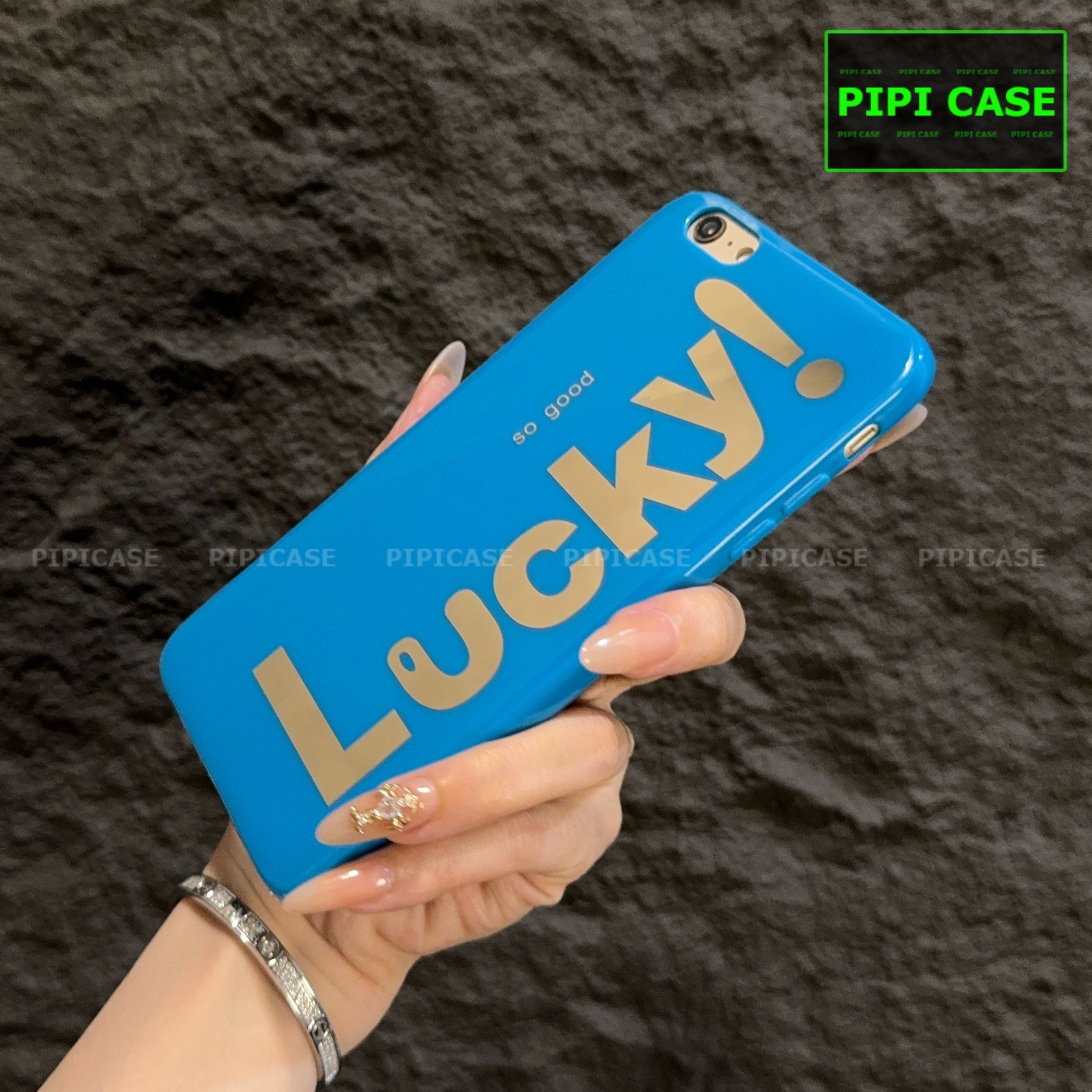 Ốp Lưng iPhone 6 Plus / 6S Plus - Lucky - Xanh Dương