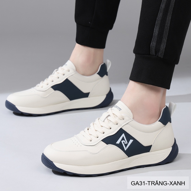 GA31 - Giày da thật nam Lin Sen phối màu khối, đế mềm, phong cách thể thao thường ngày_thumbnail_3