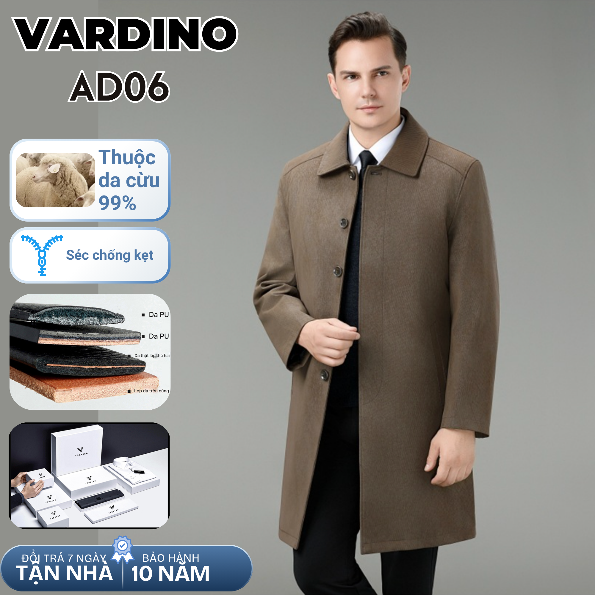 Áo da nam dáng dài giấu cúc có lót tháo rời Vardino AD05-AD06_thumbnail_6