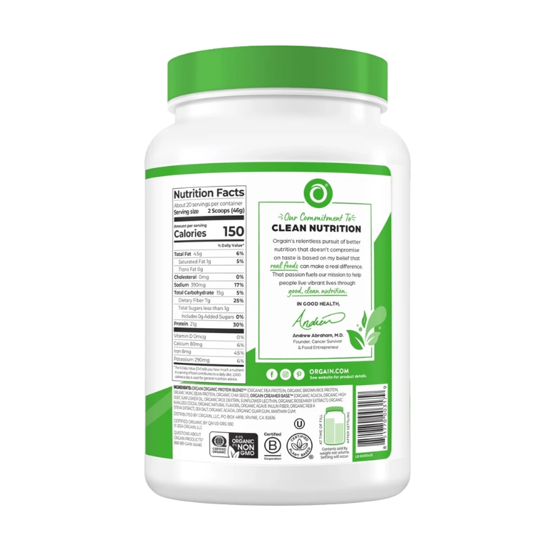 Orgain Organic Protein, 920 Gam (20 Servings)_thumbnail_2
