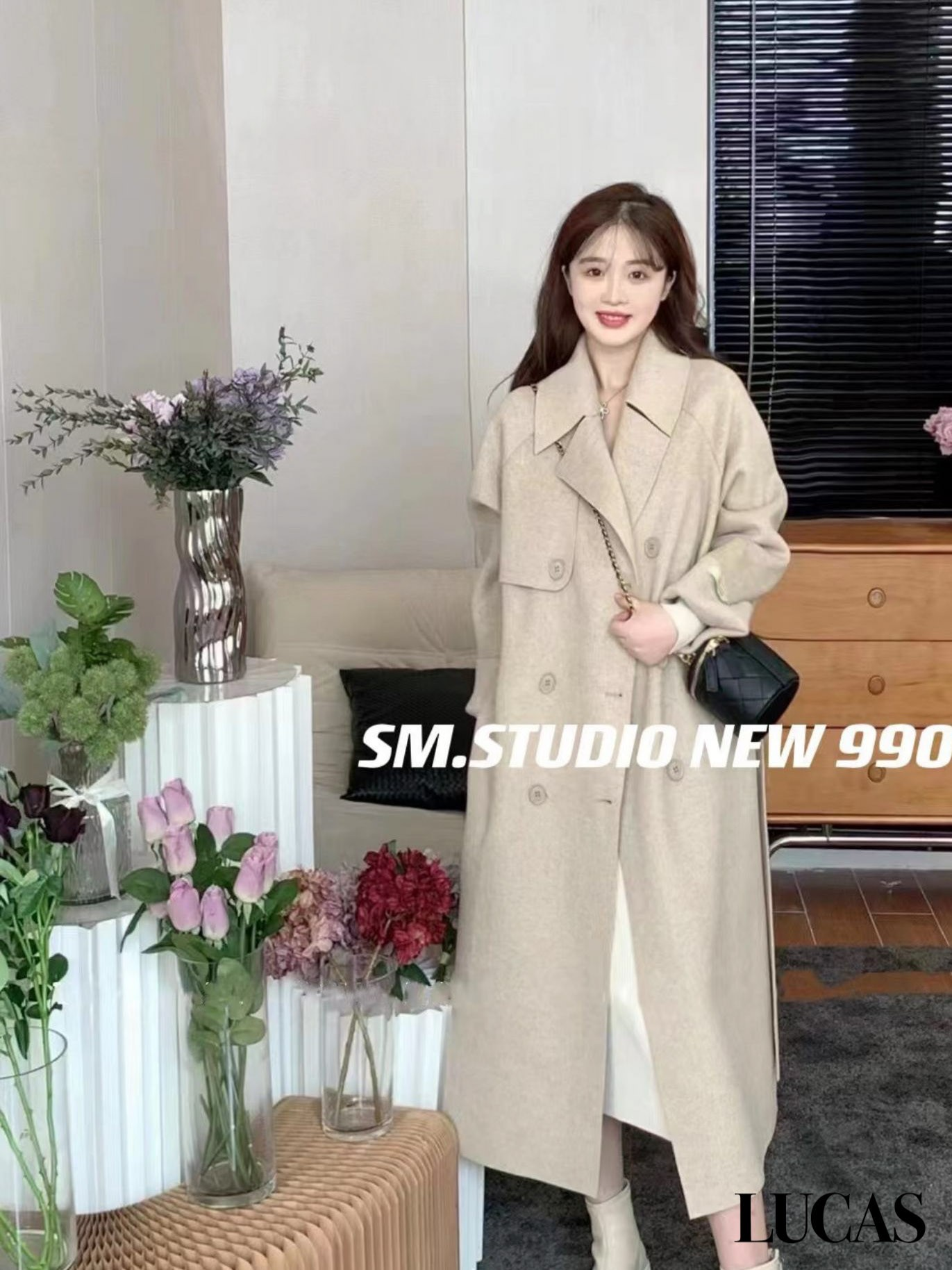 Áo khoác sm cổ vest tay dài dáng dài basic 9904_thumbnail_8