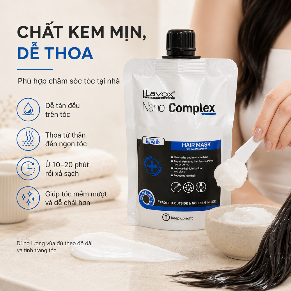 [Chính Hãng] Kem Ủ Tóc Phục Hồi Lavox Nano Complex 150ml - Cứu Tinh Tóc Khô Xơ, Hư Tổn Chuẩn Salon_thumbnail_4
