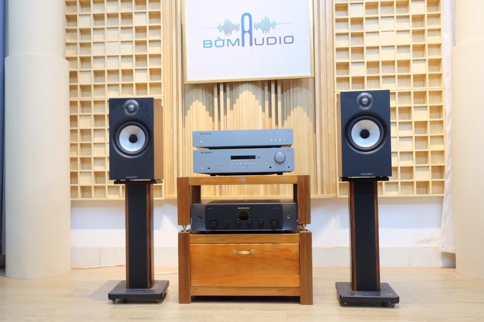 Hình ảnh chụp thực tế Combo Amply Cambridge AXR 100+ Cambridge AXN10 +  Loa Bookshelf B&W 606 S2 “Anniversary Edition”