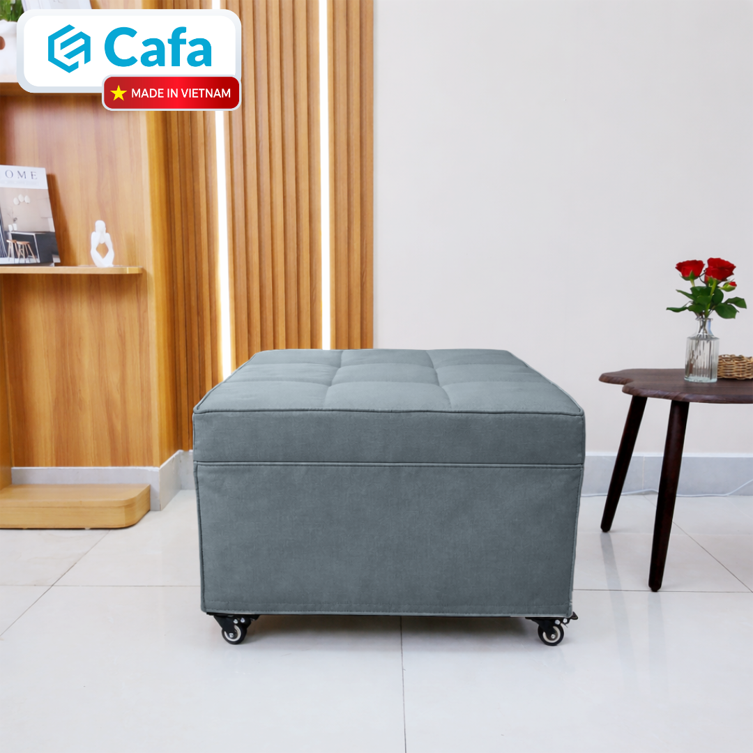SOFA BED DẠNG HỘP 80CM MÀU XÁM