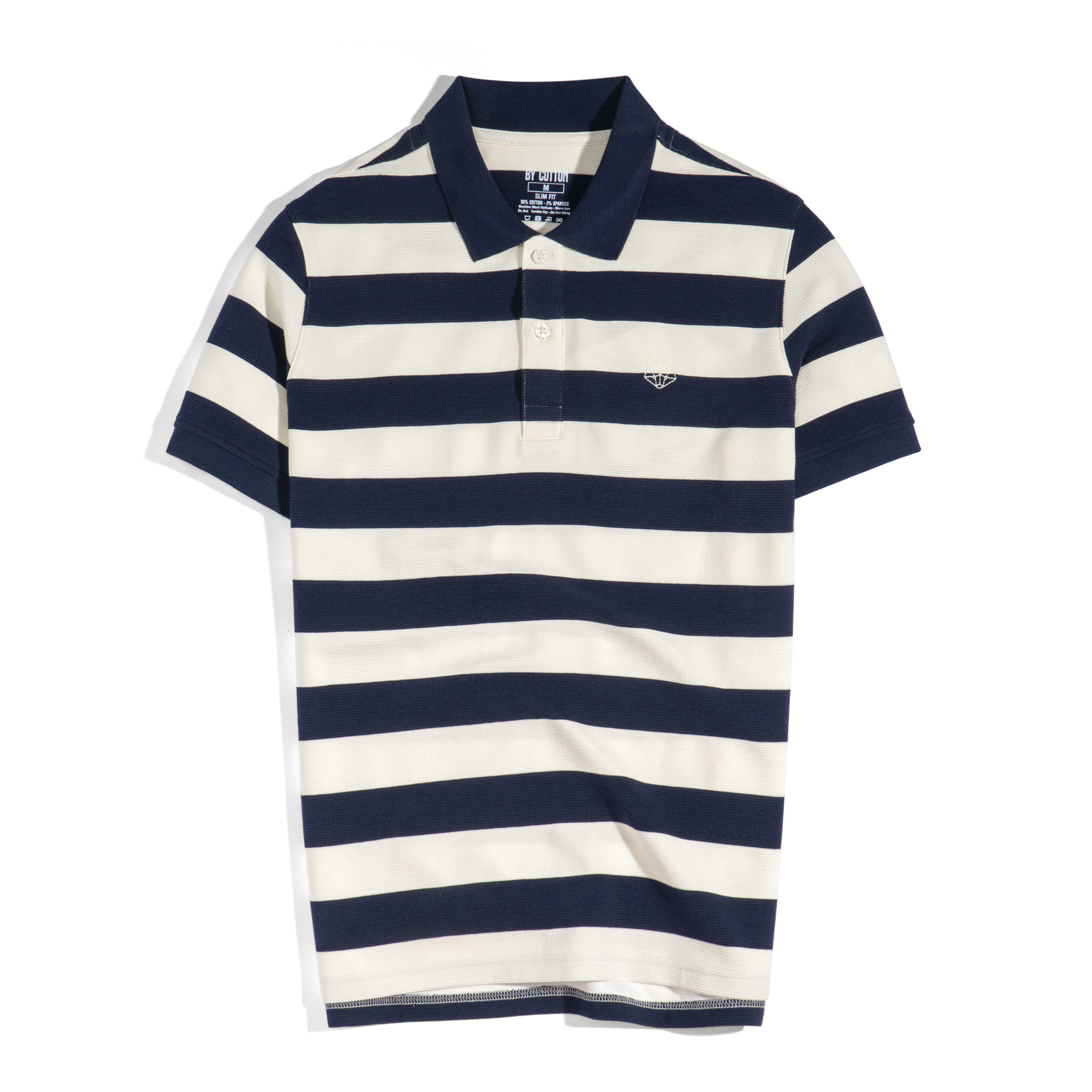 Áo Thun Polo By Cotton Gân Sọc X.Đen Fox