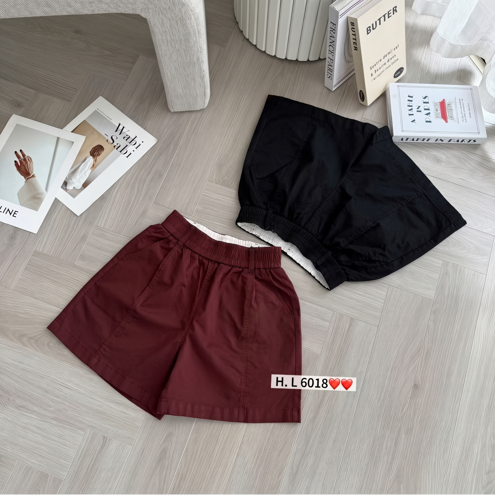 Short Kaki Nữ Trơn thô cạp chun PH.228 (B) (1451)_thumbnail_3