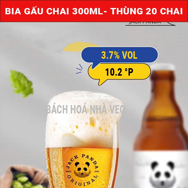 Bia gấu trung quốc, bia trắng đỏ trung quốc hàng chuẩn chai 300ml thùng 20 chai_thumbnail_2