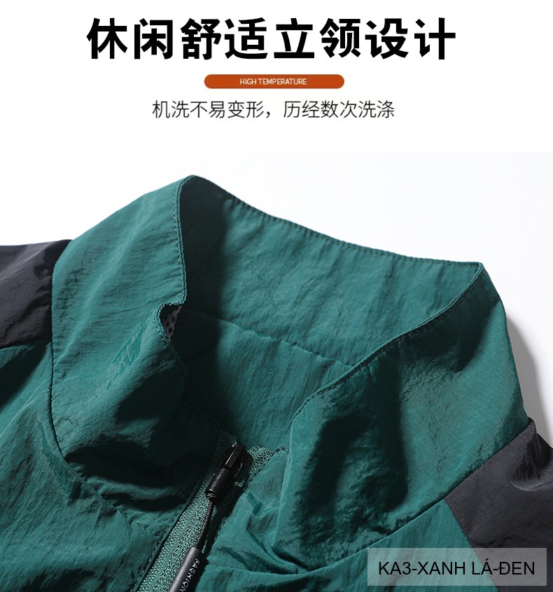 KA3 - Áo khoác nam dáng rộng phối màu cổ đứng phong cách thể thao thoáng khí mùa xuân thu_thumbnail_23