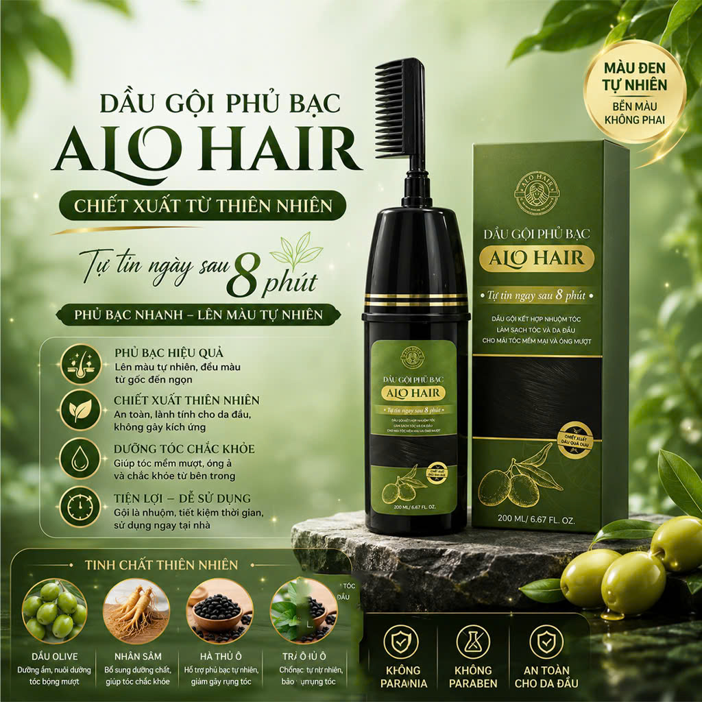 Dầu Gội Phủ Bạc Chiết Xuất Từ Thiên Nhiên Alo Hair 200ml_thumbnail_5