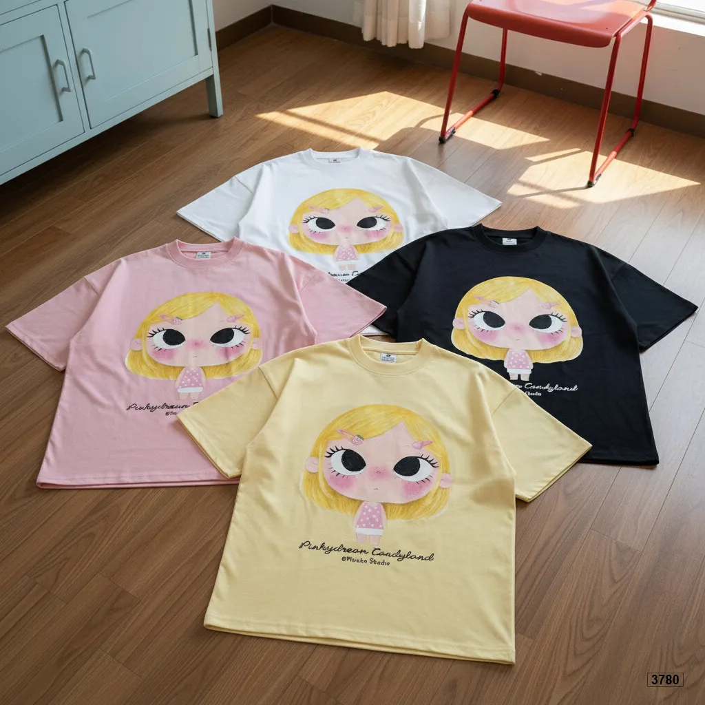 Áo thun nữ form boxy Kawaii Girl bé gái dễ thương style Hàn Quốc Miucho 3780_thumbnail_7