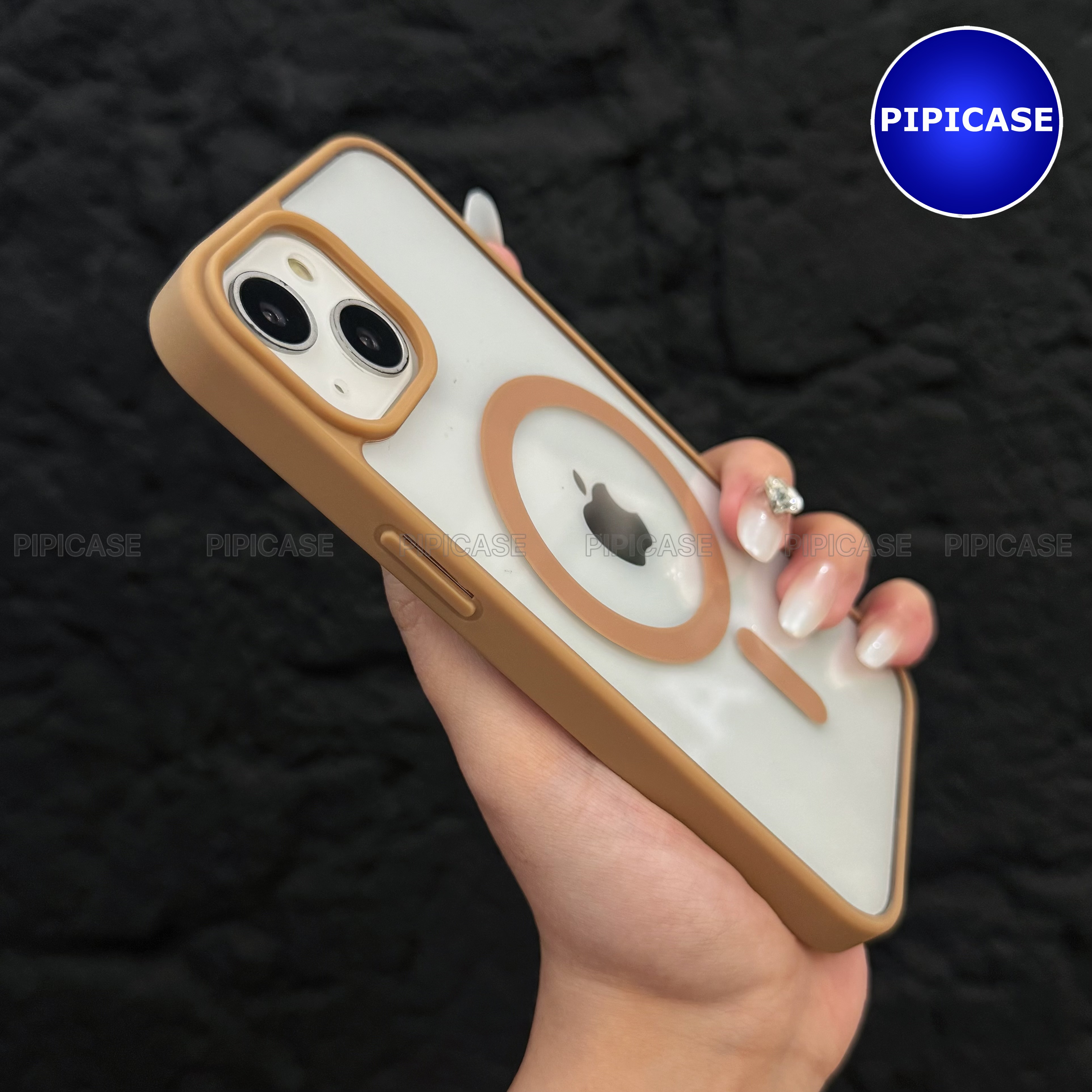 Ốp Lưng iPhone 15 Plus - Chic - Nâu Nhạt_thumbnail_12