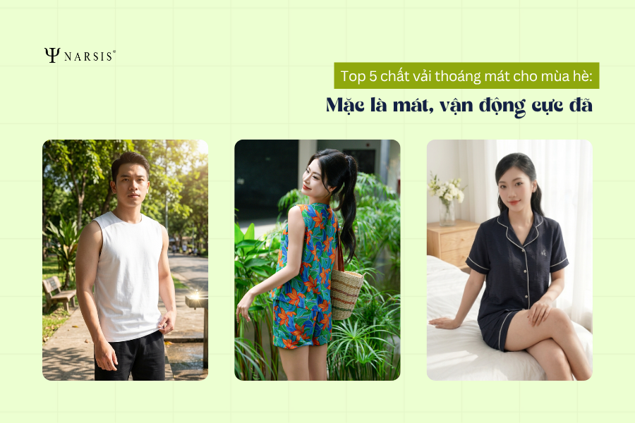 Top 5 chất vải thoáng mát cho mùa hè: Mặc là mát, vận động cực đã