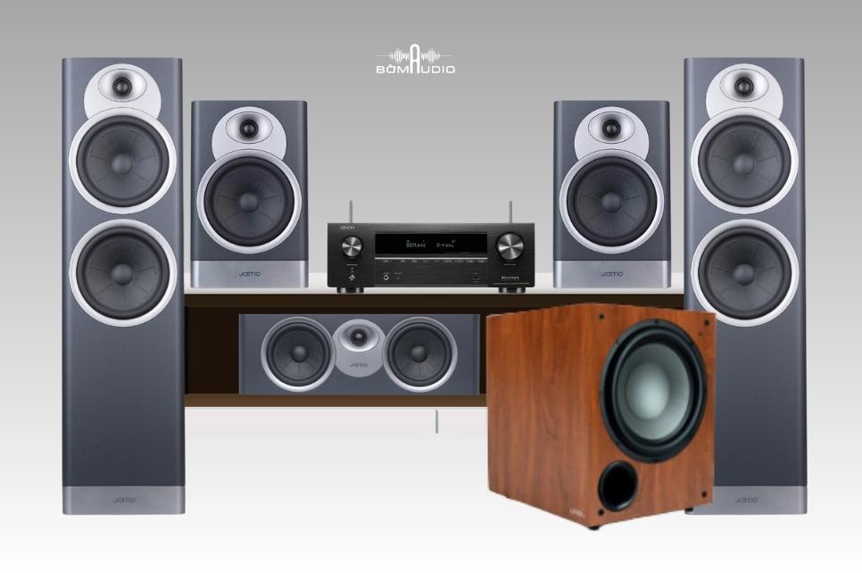 Combo Amply DENON AVR X1700H + Front JAMO S7- 27F + Center JAMO S7 25C + Surround JAMO S7-17B + Sub JAMO C910 - B79