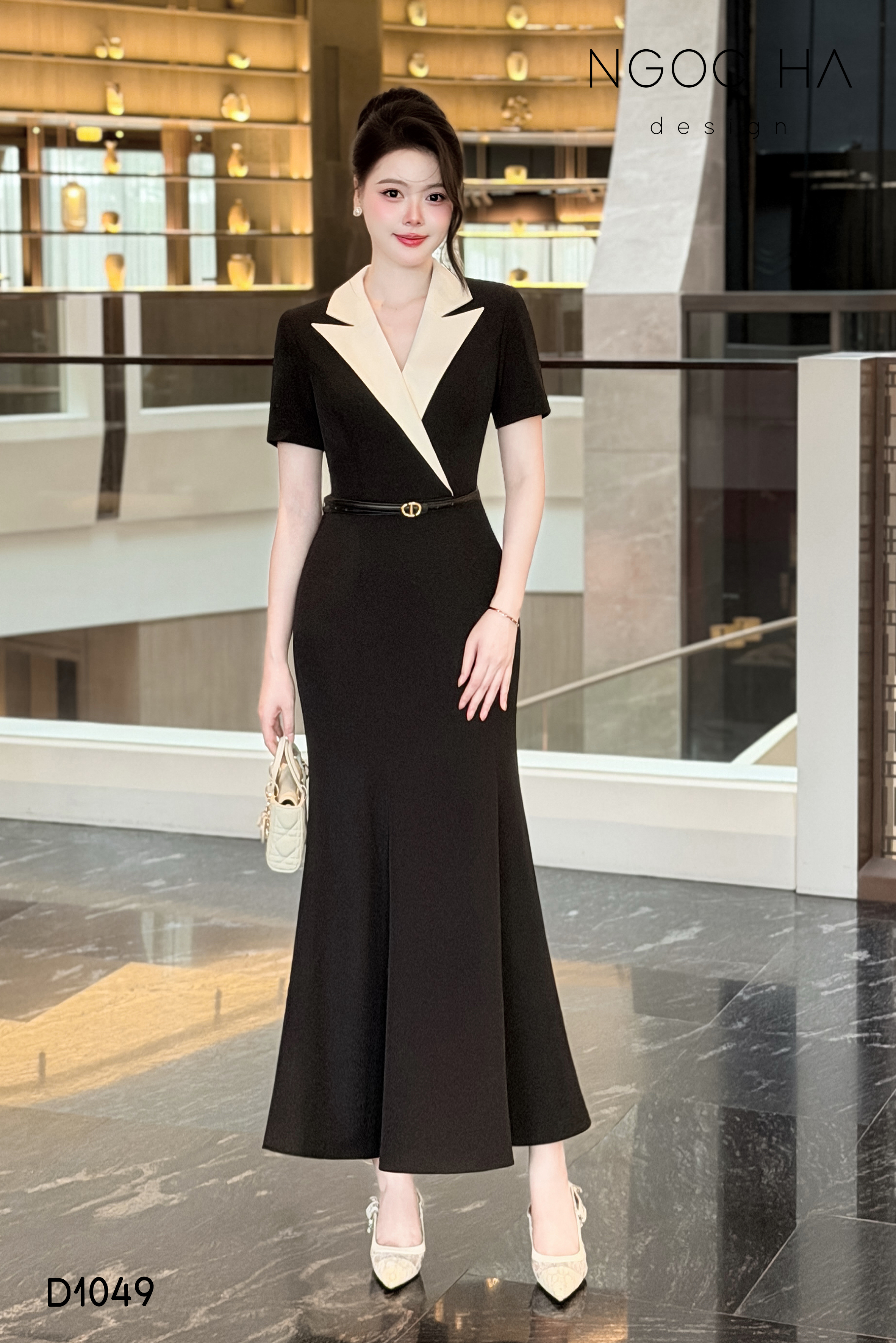 Calista Dress_ Đầm Đuôi Cá Cổ Vest D1049