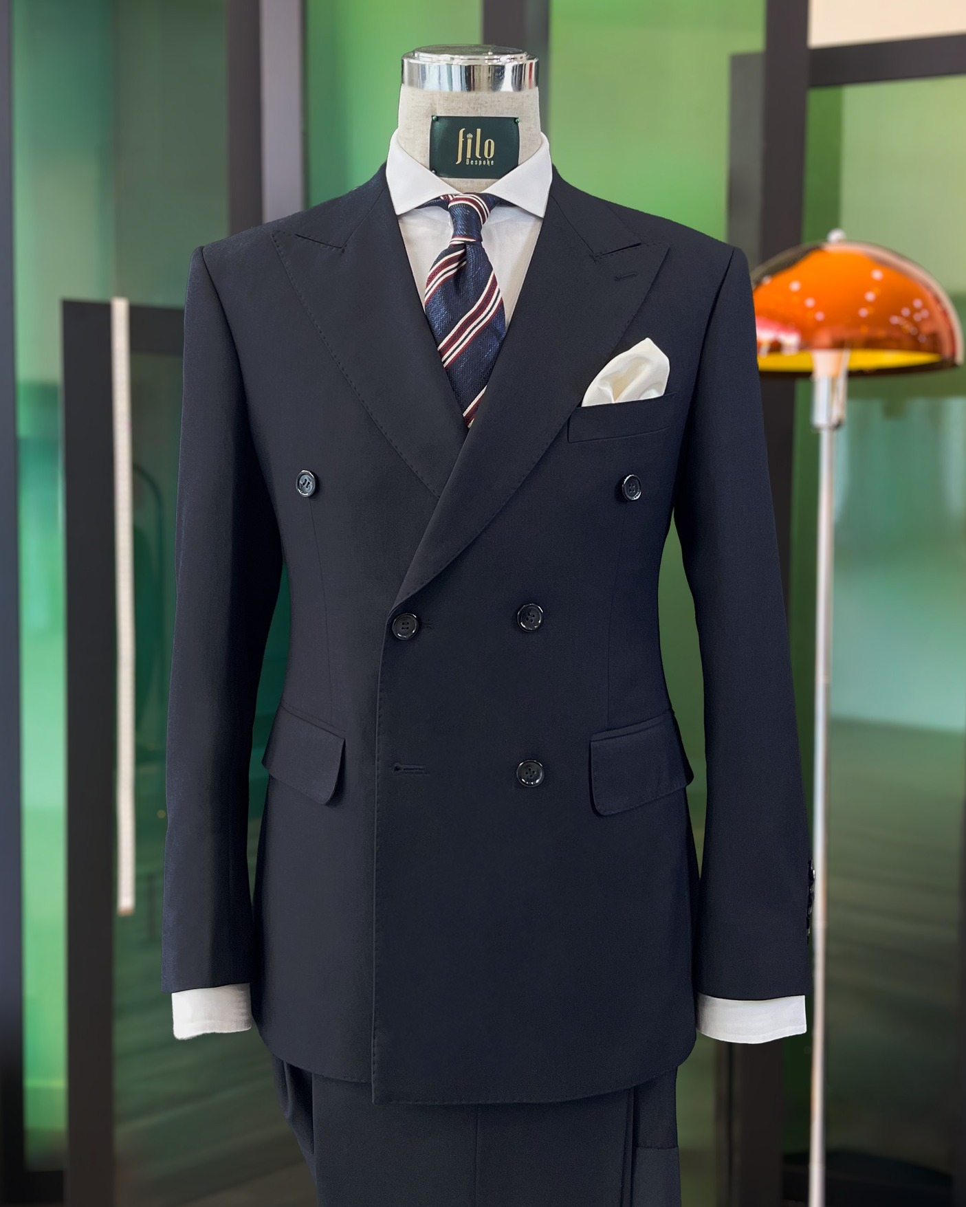 Dark Blue Double Breasted Suit