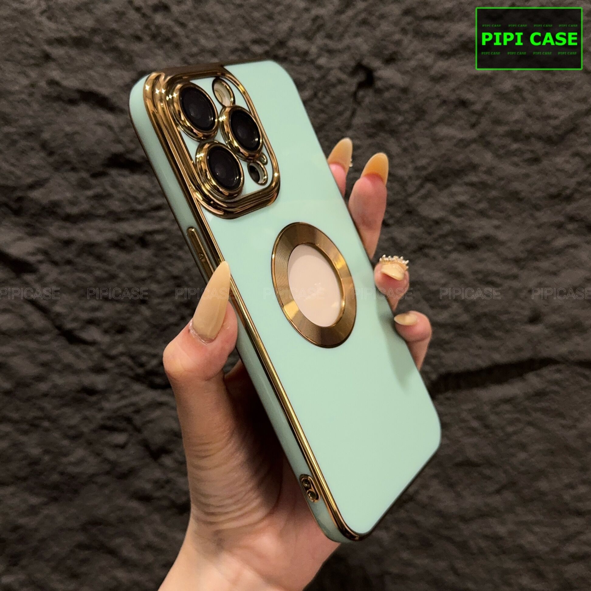Ốp Lưng iPhone 14 Pro - Pandora - Xanh Mint