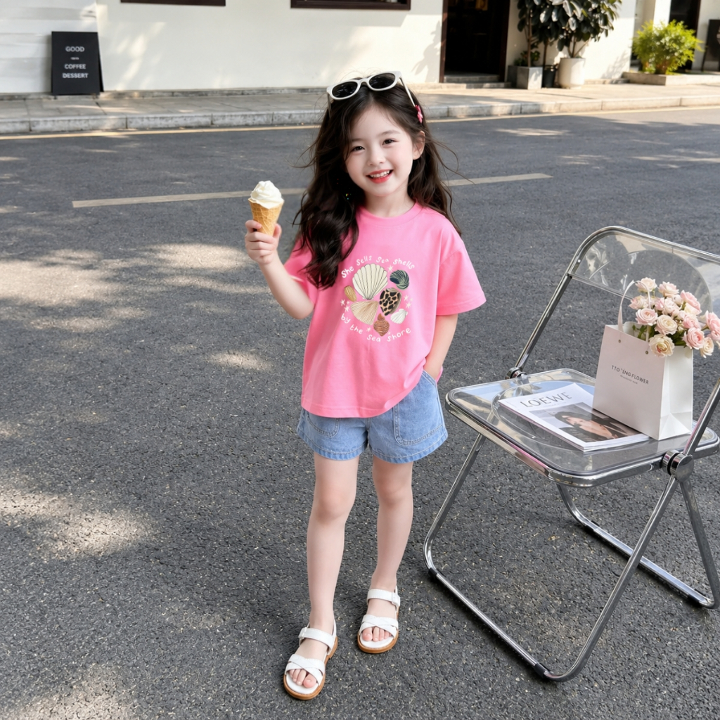 Áo thun bé gái hình sinh vật biển đáng yêu - Loza Kids AT066_thumbnail_4