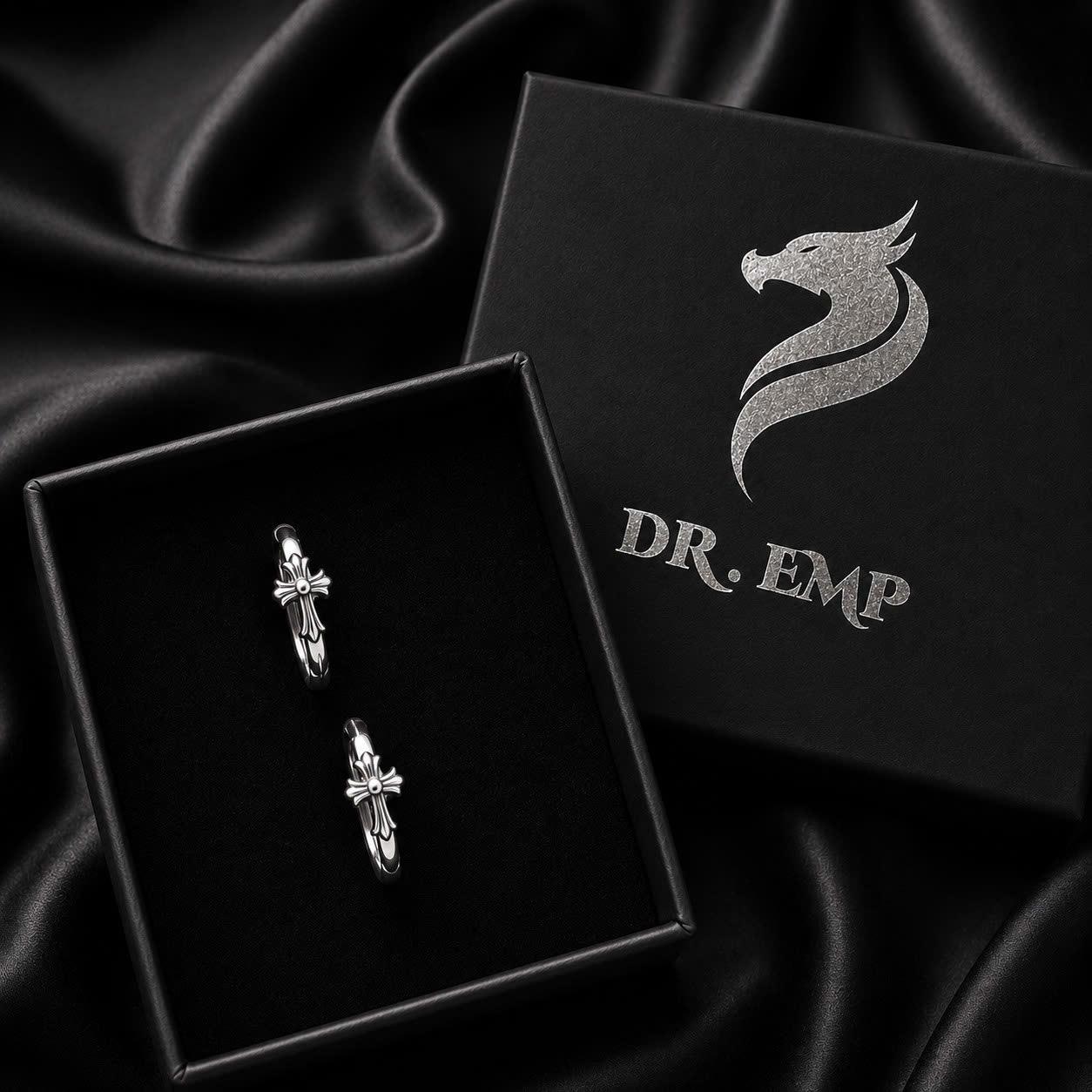 Khuyên vòng bạc xi kim Chrome Hearts 8mm