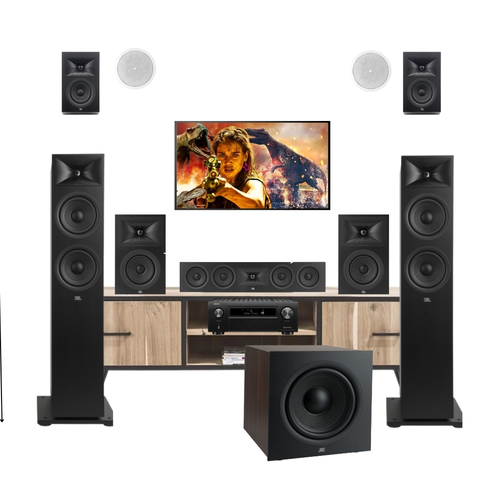 COMBO AMPLY DENON X6700H + LOA BOOKSHELF JBL STAGE 250B +  LOA CỘT JBL STAGE 260F + LOA CENTER JBL TAGE 245C + LOA SUBWOOFER JBL TAGE 220P + LOA SURROUND JBL STAGE 240H + LOA JBL C8IC – B454_thumbnail_1
