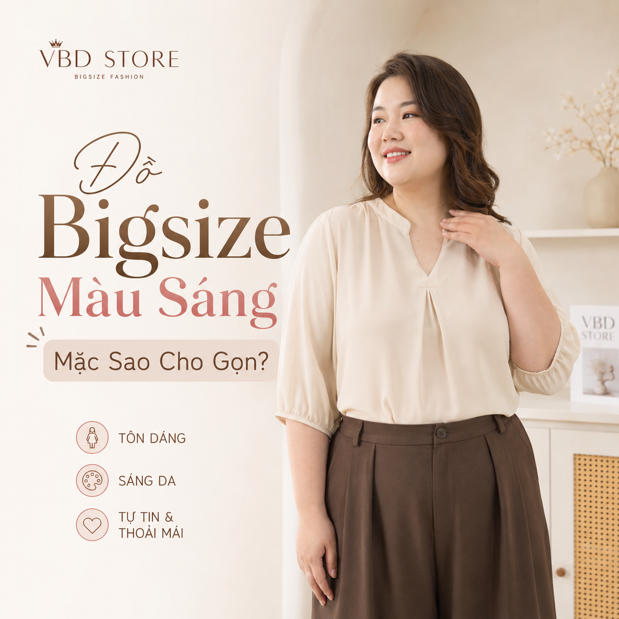 Đồ Bigsize Màu Sáng Cho Nữ 55–90kg: Mặc Sao Cho Gọn Dáng?