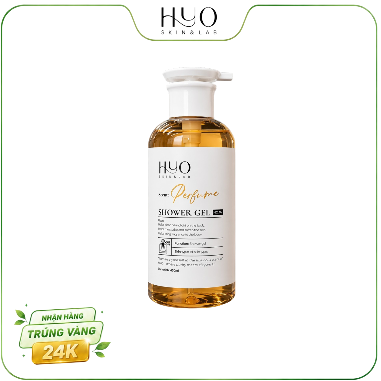 PERFUME SHOWER GEL 450ML - HYO SKIN & LAB [ Sữa Tắm Nước Hoa ]
