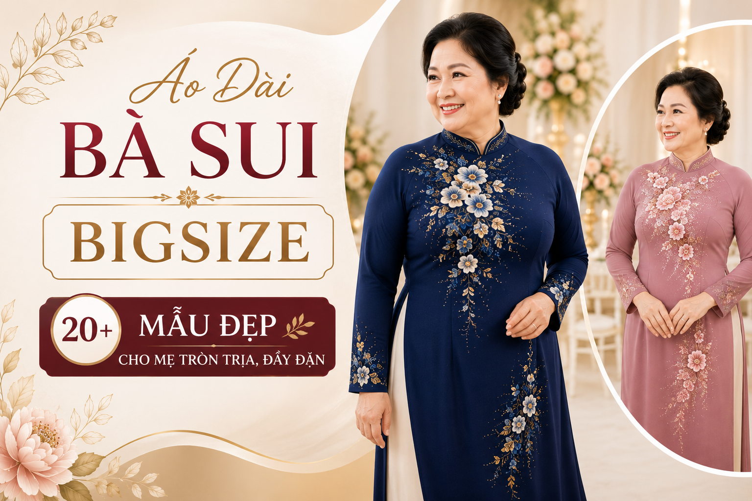 Áo Dài Bà Sui Bigsize: 20+ Mẫu Đẹp Cho Mẹ Tròn Trịa, Đầy Đặn