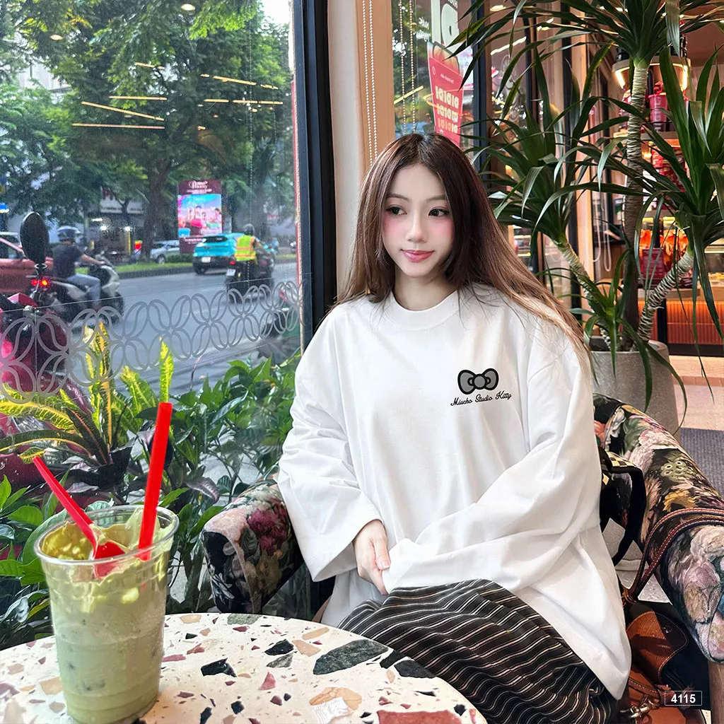 Áo thun nữ tay dài form boxy basic dễ phối Miucho 4115_thumbnail_2