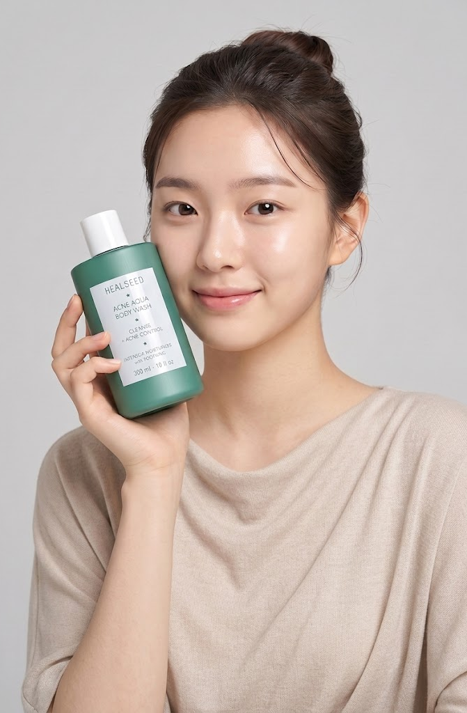 HEALSEED ACNE AQUA BODY WASH - Sữa Tắm Giảm Mụn Cơ Thể & Làm Sạch Sâu – Salicylic Acid & 7HA – 300ml - [HS008]_thumbnail_3