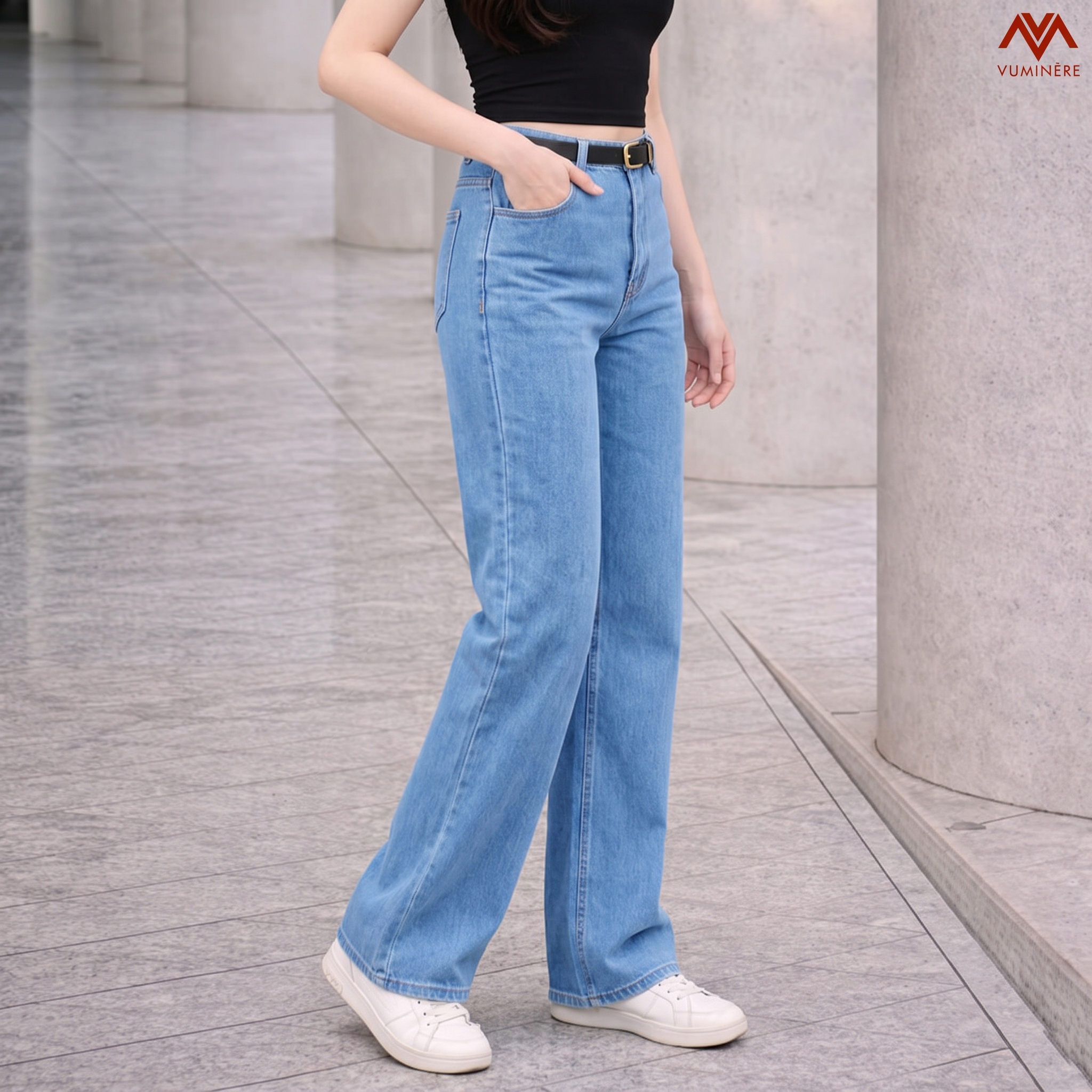 Quần Jeans nữ dáng loe nhẹ ( PG2 )