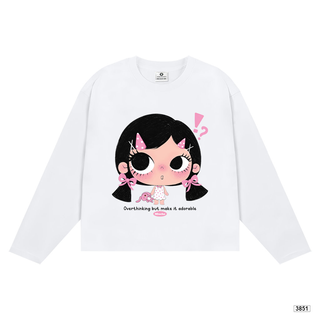 Áo thun nữ form boxy tay dài nữ áo cute phong cách soft girl Hàn Quốc Miucho 3851_thumbnail_0