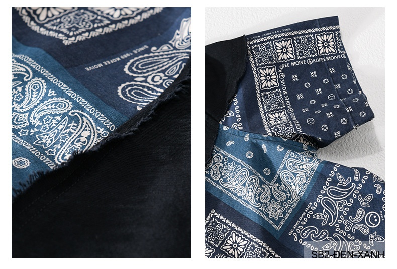 SB2 - Áo sơ mi nam ngắn tay phối màu bandana, cotton mát mẻ, dáng rộng streetwear mùa hè_thumbnail_8