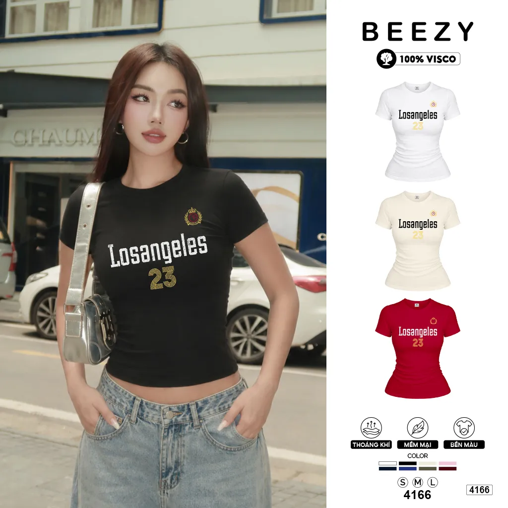 Áo thun babytee form ôm body Losangeles Bezzy 4166