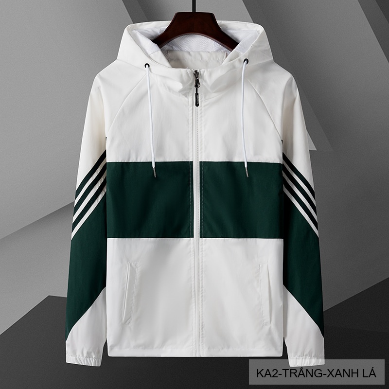 KA2 - Áo khoác nam phối màu thời trang, liền mũ, chống gió, phù hợp xuân thu_thumbnail_21
