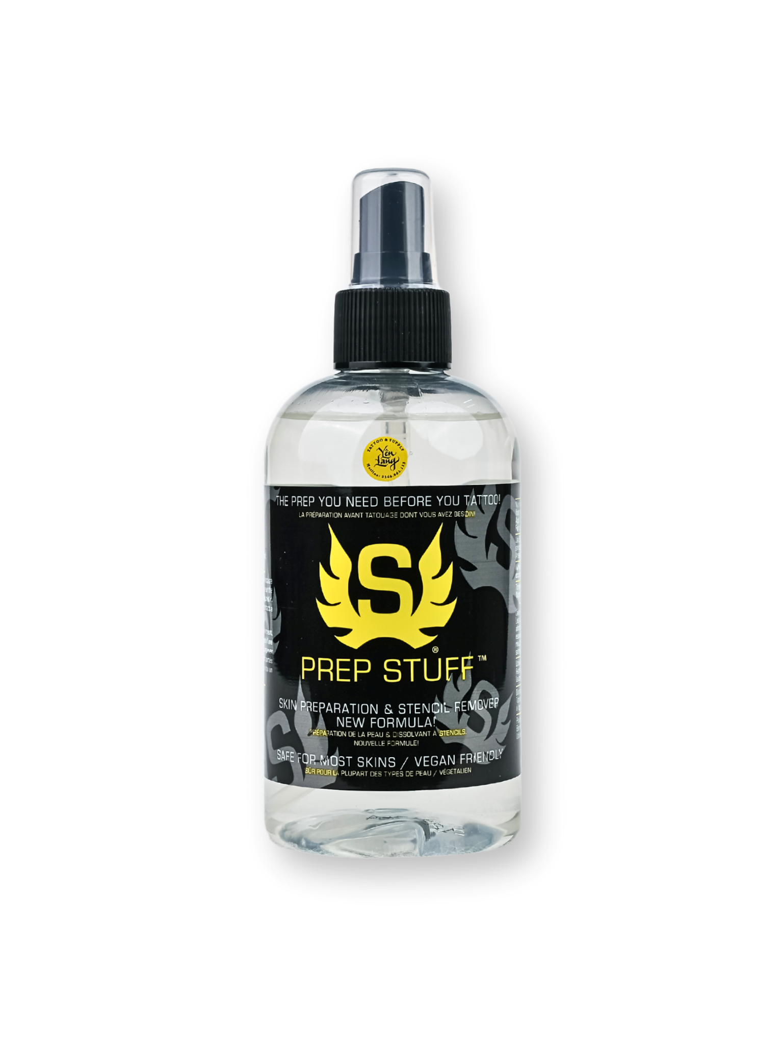 Dung dịch Tẩy Khuôn Xăm & Vệ Sinh Da STUFF (8oz) - Prep Stuff — Skin Sanitizer and Tattoo Stencil Remover - Made in USA