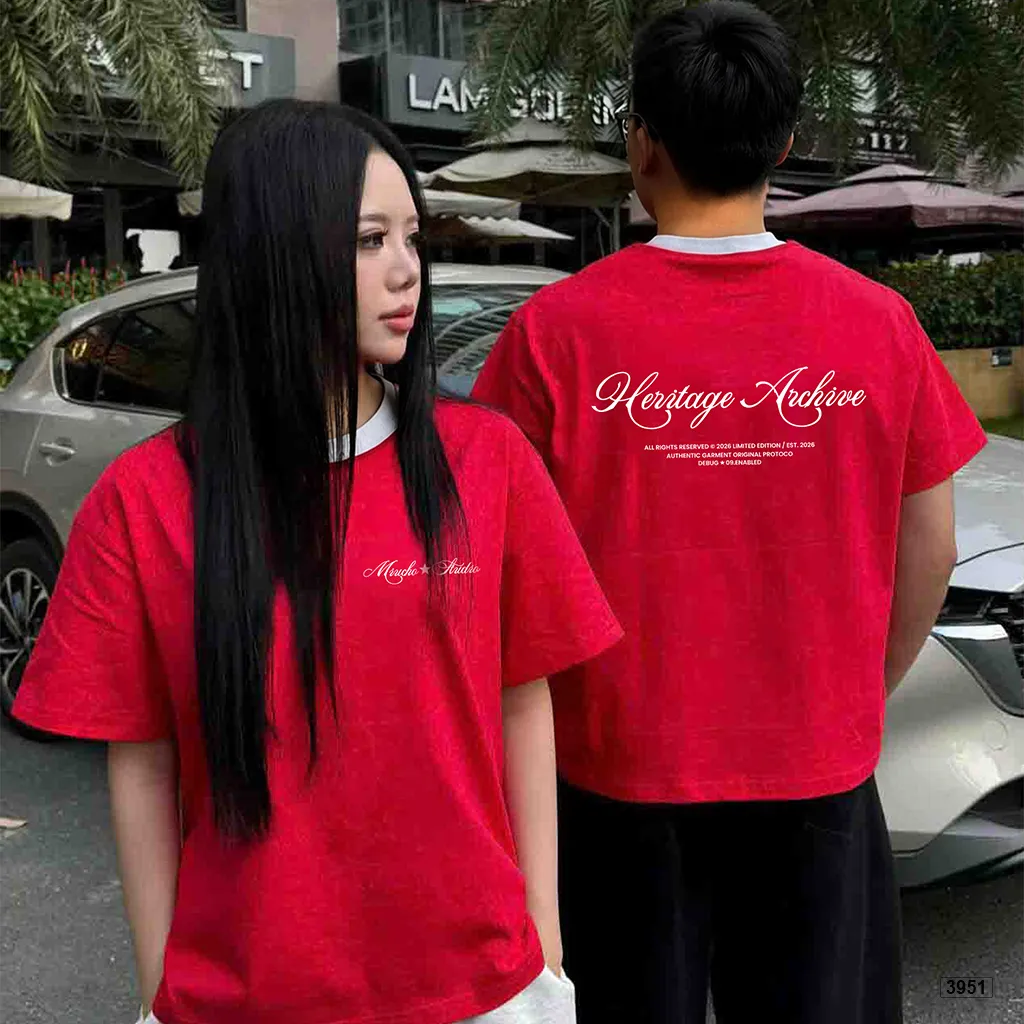 Áo thun unisex form boxy phối cổ mix màu Miucho thoáng mát 3951_thumbnail_3