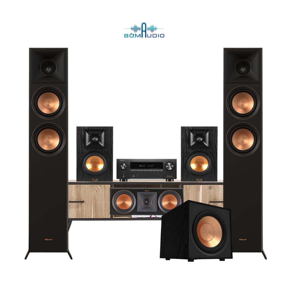 Combo Amply DENON AVR X3800H + Front KLIPSCH RP 5000F + Center KLIPSCH RP - 600C + Surround KLIPCH B100 + SUB KLIPSCH R - 101SW - B62_thumbnail_0