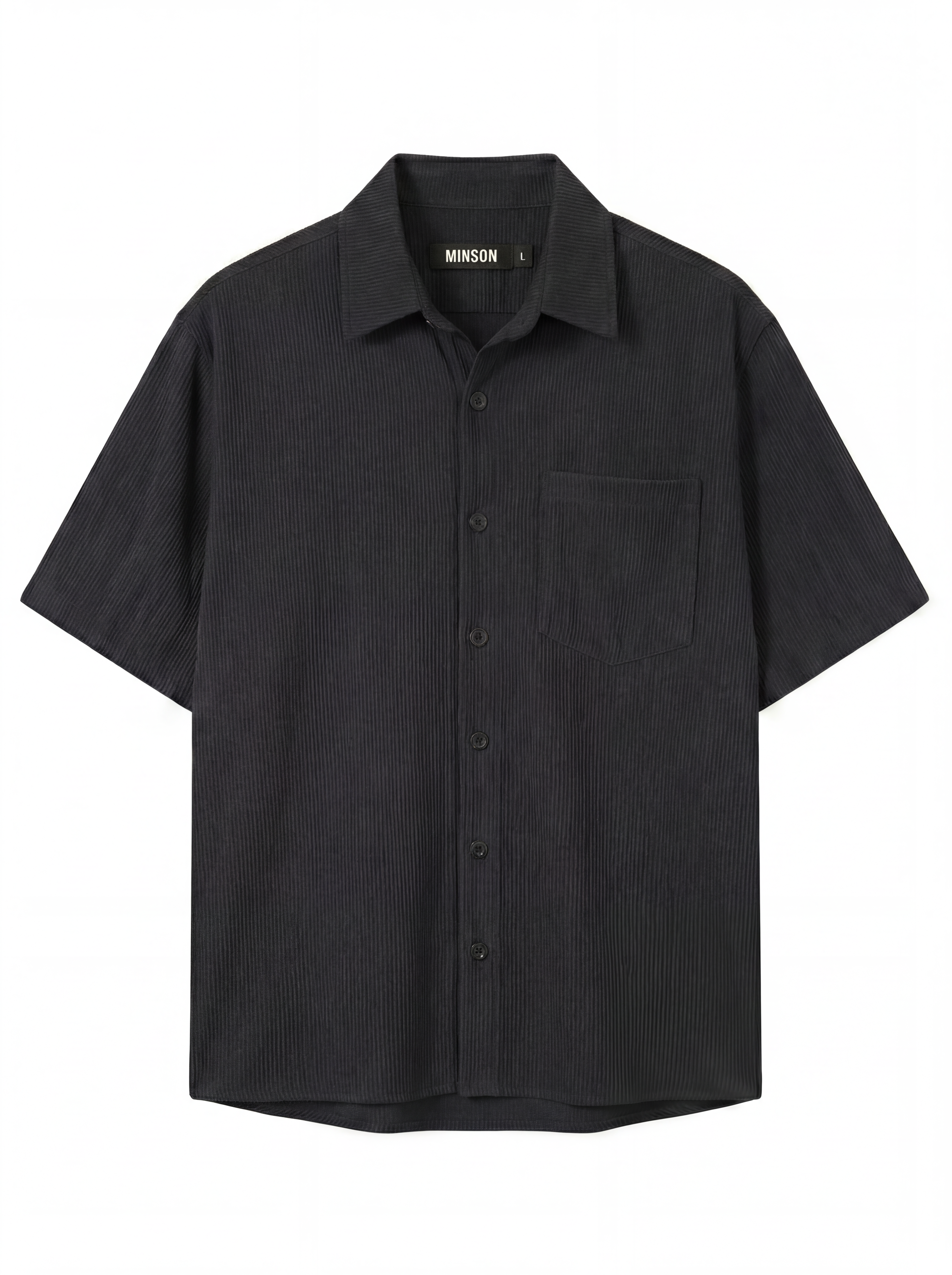 CORDUROY SHIRT - BLACK