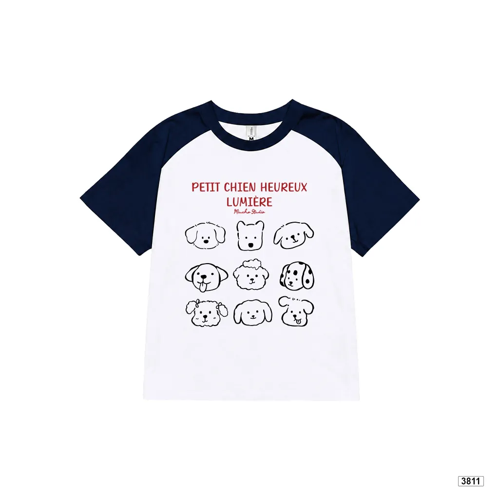 Áo thun nữ babytee phối tay raglan Puppy dễ thương năng động Miucho 3811_thumbnail_8