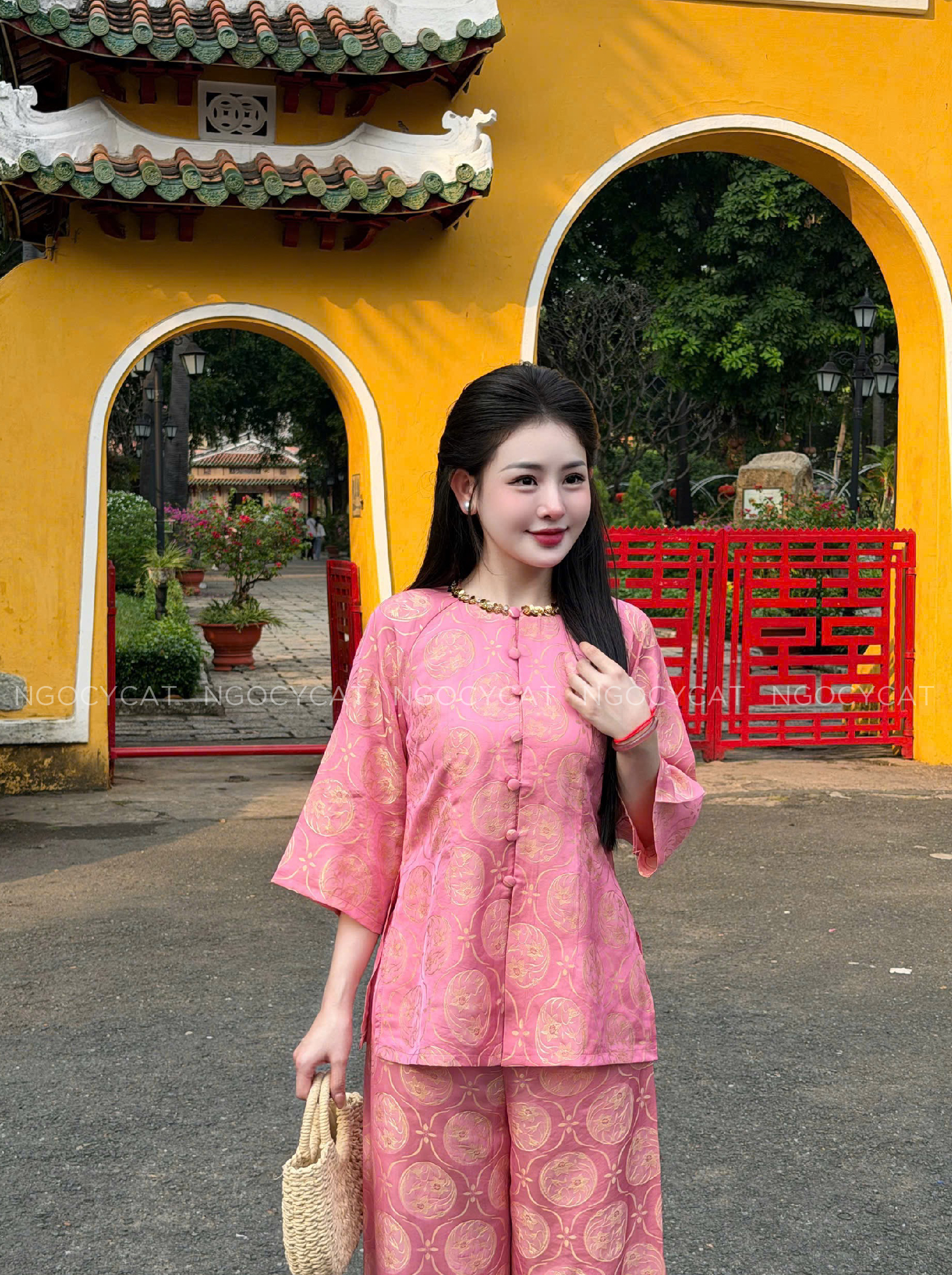 Áo Bà Ba Hồng Lụa Thủy Tiên_thumbnail_1
