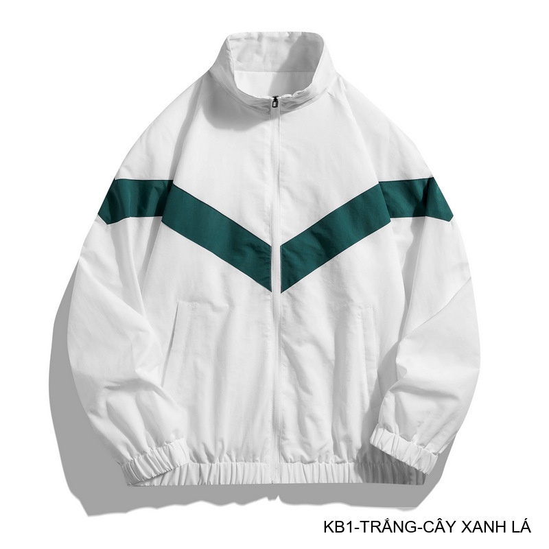 KB1 - Áo khoác nam thể thao phối màu năng động, form rộng rãi, mùa xuân thu
