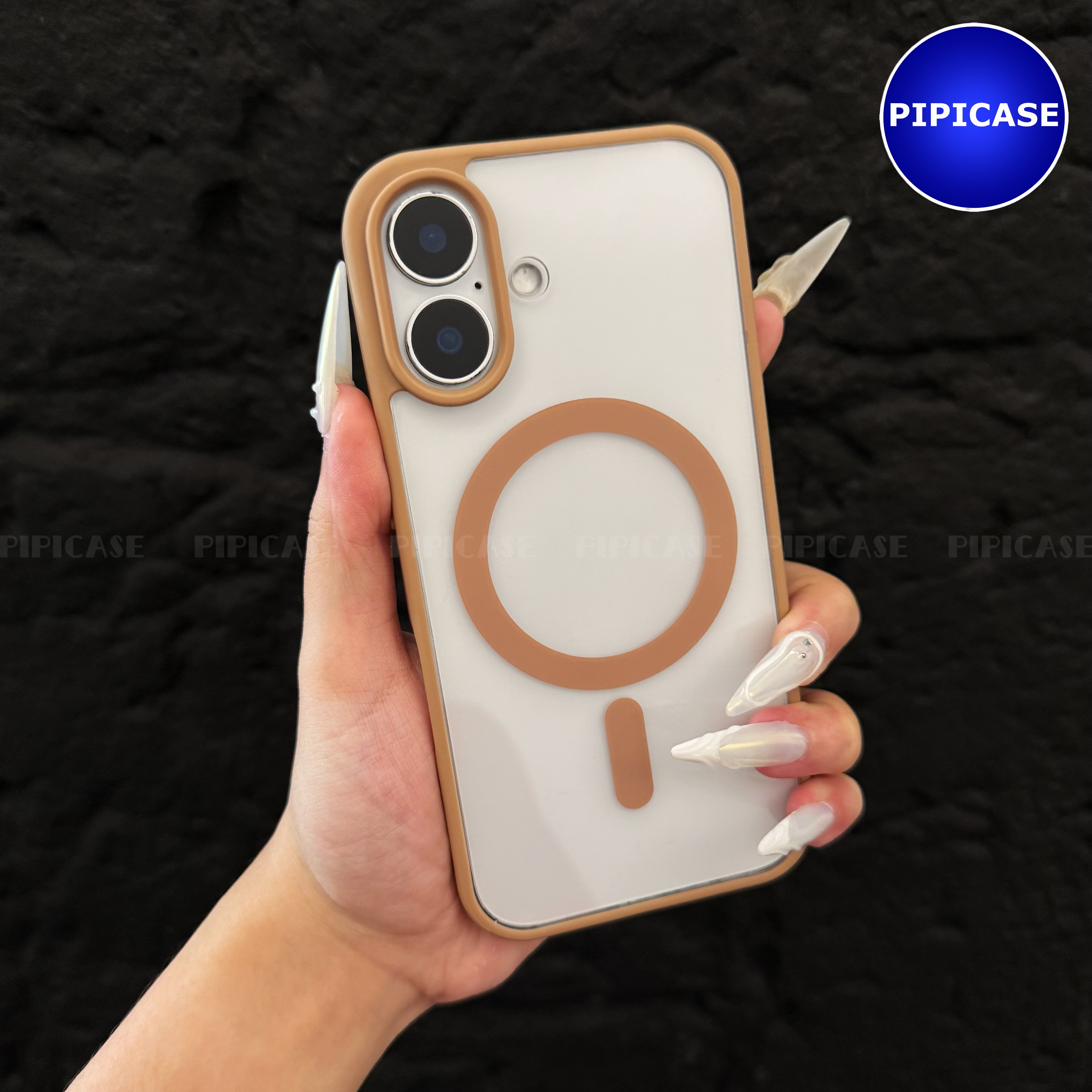 Ốp Lưng iPhone 16 Plus - Chic - Nâu Nhạt_thumbnail_4