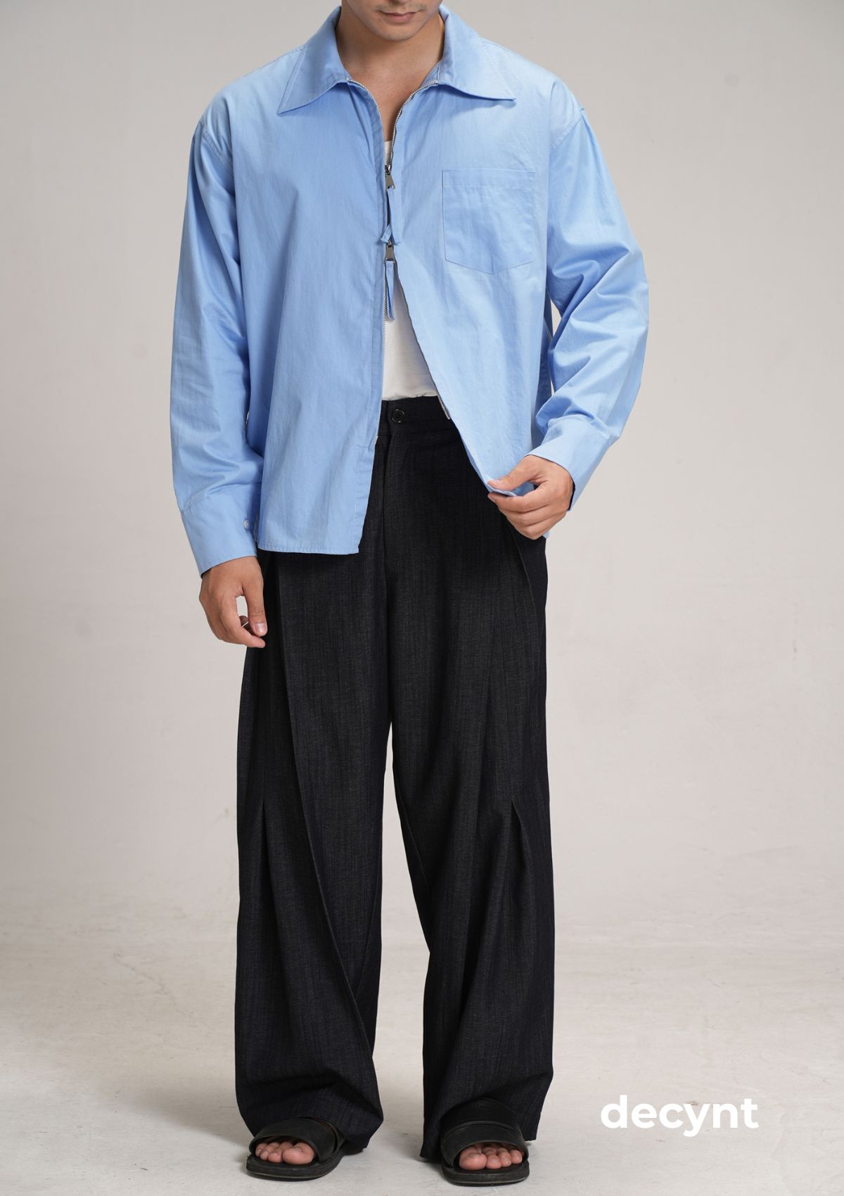 decynt Shirt 03 - Áo sơ mi khoá kéo 2 chiều chất liệu 100% cotton_thumbnail_3