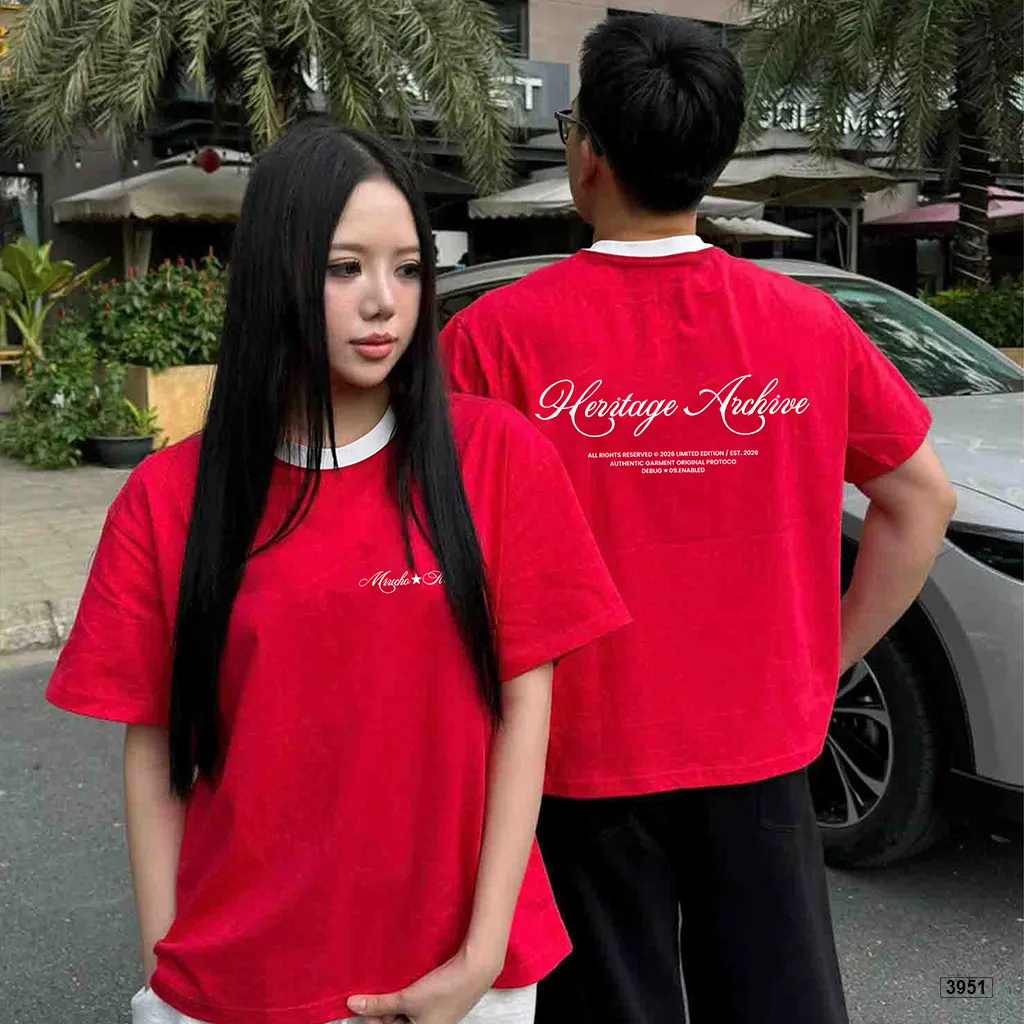 Áo thun unisex form boxy phối cổ mix màu Miucho thoáng mát 3951_thumbnail_2